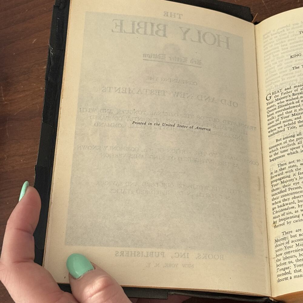Vtg. Holy Bible KJV Red Letter Edition Old & New Testaments Books Inc Publishers - Picture 9 of 12